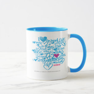 Taza Púrpura/aguamarina de la pintada