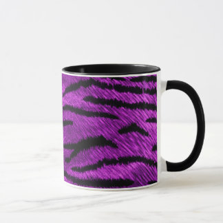 taza púrpura de la impresión del tigre