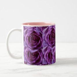 Taza púrpura de los rosas