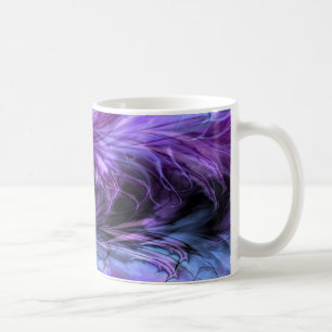 Taza púrpura de mármol del fractal