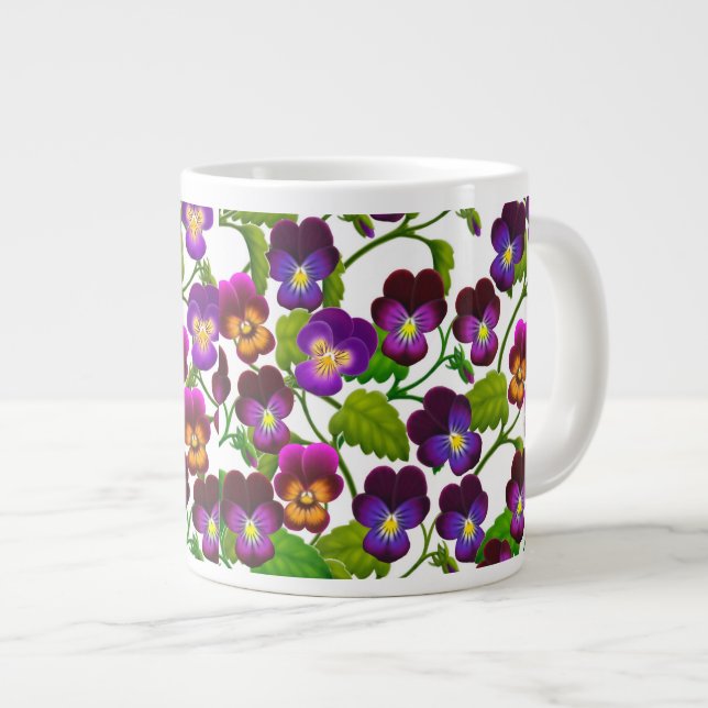 Taza púrpura del jumbo de las plantas de jardín (Derecha)