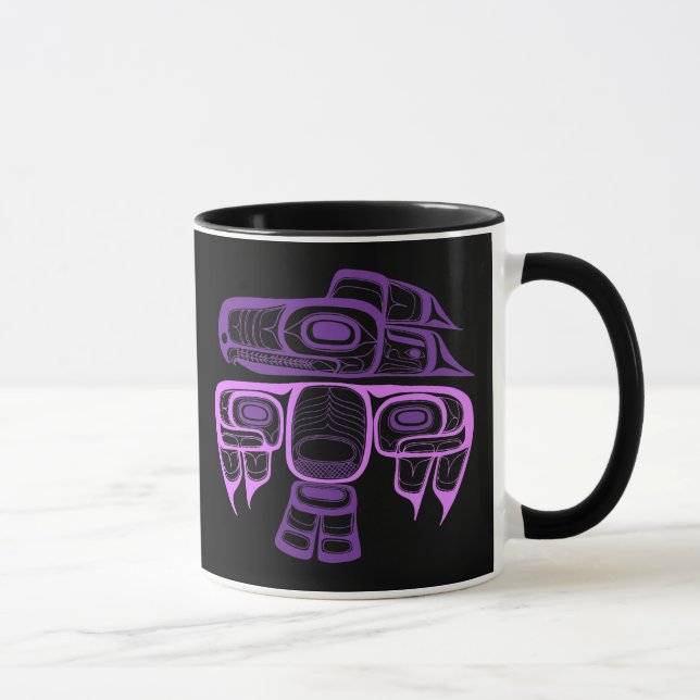Taza Púrpura del thunderbird del Tlingit del estilo del (Derecha)