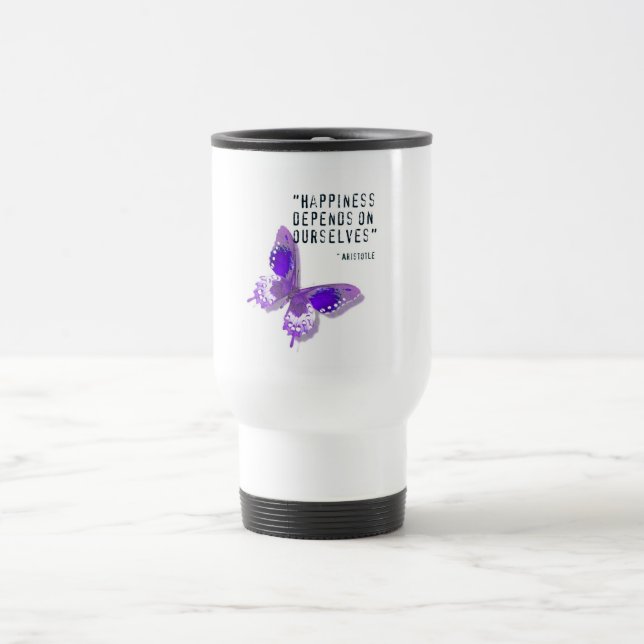 Taza púrpura del viaje de la mariposa de la (Centro)