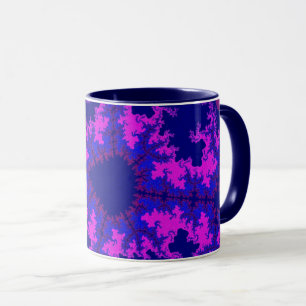 Taza Púrpura Fractal Splash