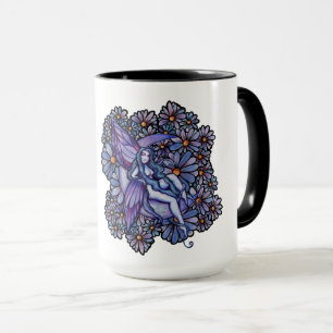 Taza Púrpura Luna Leche Leche Leche Padres Florales Inf