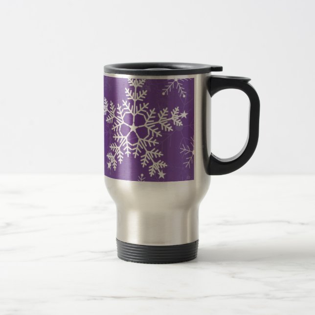 Taza púrpura y blanca del viaje del modelo del (Derecha)