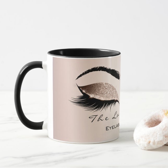 Taza Purpurina de estudio de maquillaje ocular de exten (Con donut)
