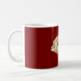 Taza Purpurina de oro rojo levanta flirty Kiss