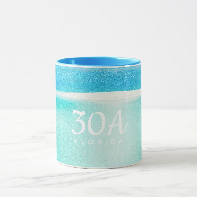 Taza Purpurina de playa Sparkling Sand Ocean 30A (Centro)