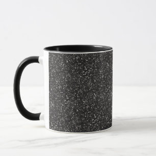 Taza Purpurina elegante oscuro del gris de plata