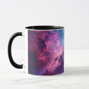 Taza Purpurina espacial galaxia nebulosa universo rosa 