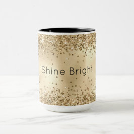 Taza Purpurina Glitzy Gold Sparkle