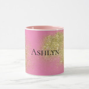 Taza Purpurina Glitzy Oro Rosa