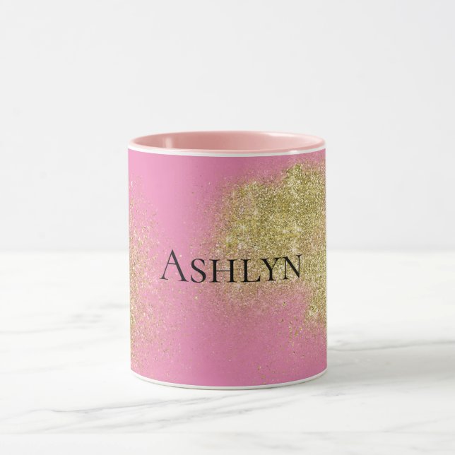 Taza Purpurina Glitzy Oro Rosa (Centro)