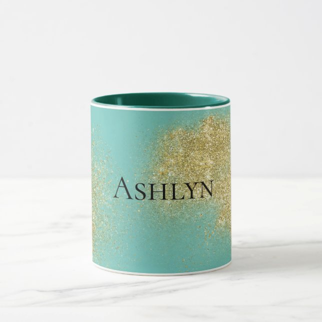Taza Purpurina Mint Gold Glitzy (Centro)