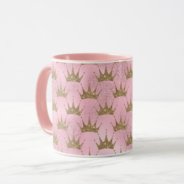 Taza Purpurina rosa Crown de oro (Anverso izquierdo)