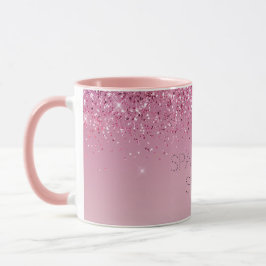 Taza Purpurina Rosa dorado rosado dorado