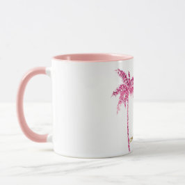 Taza Purpurina rosa Palm Tree Gold Love