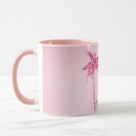 Taza Purpurina rosa Palm Tree Ombre Ombre Amor