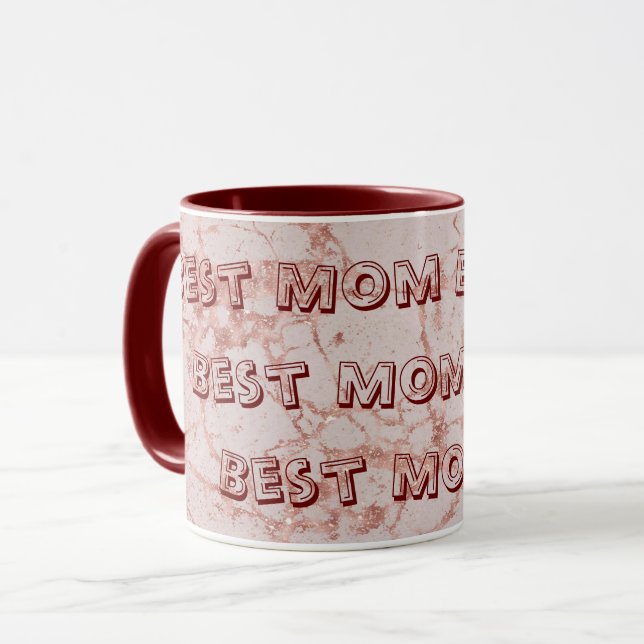 Taza Purpurina Rubor Rosa de Lujo Marble (Anverso izquierdo)