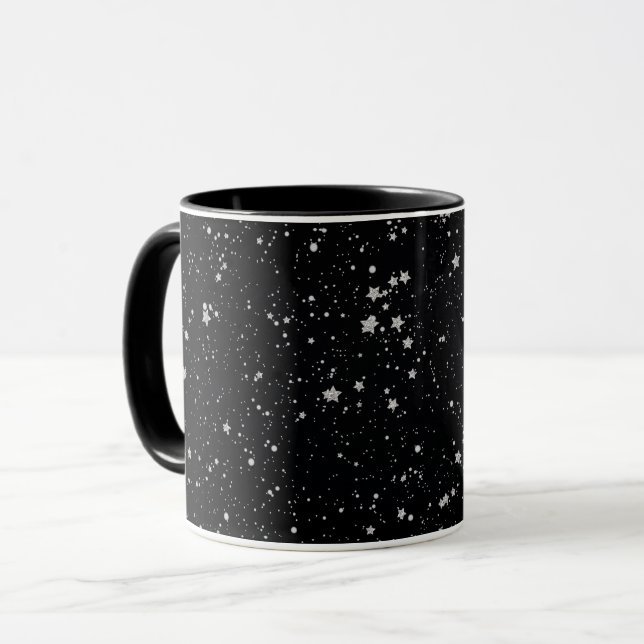 Taza Purpurina Stars2 - Negro de plata (Anverso izquierdo)