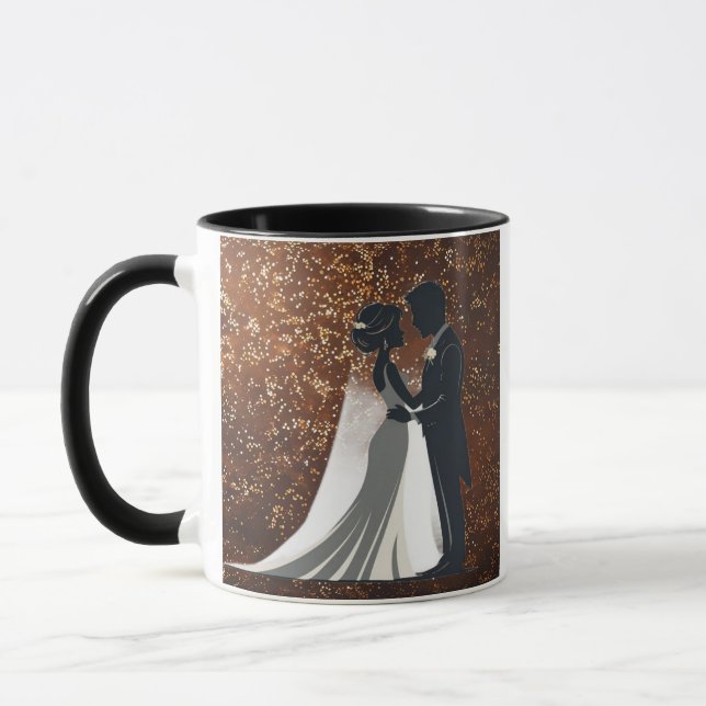 Taza Purpurinoso marrón (Izquierda)