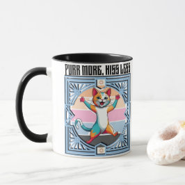 Taza Purr more Hiss less - Graciosa Mug Cat para los am