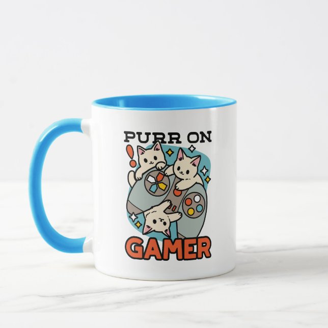 Taza Purr on Gamer - Diseño de juegos para gatos (Izquierda)