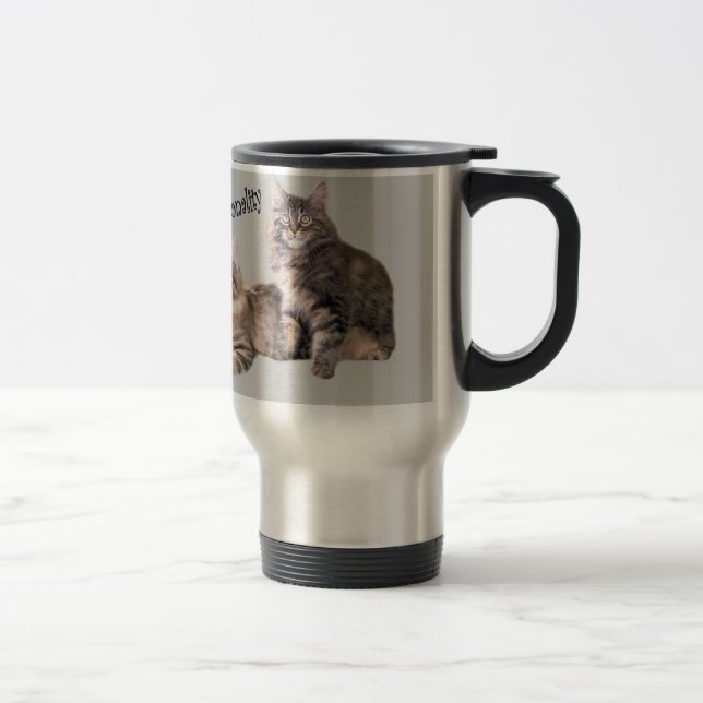 Taza PURRsonality del viaje de los gatos (Derecha)