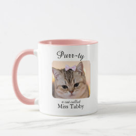 Taza Purrty Cat Personalised Mug
