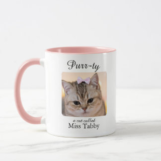 Taza Purrty Cat Personalised Mug