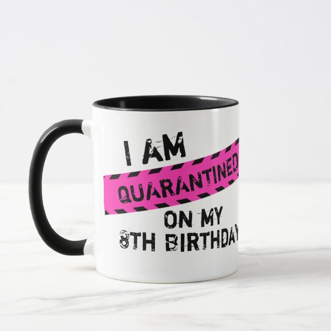 Taza Quarantine Birthday Party, Virtual Birthday (Izquierda)