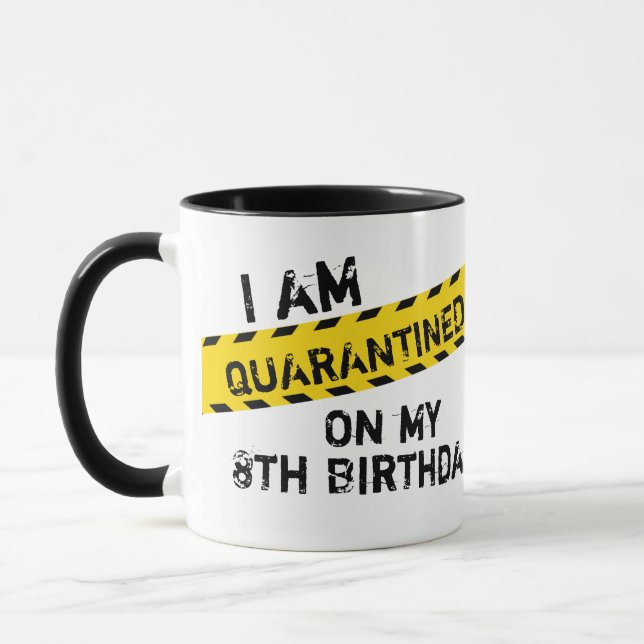 Taza Quarantine Birthday Party, Virtual Birthday (Izquierda)