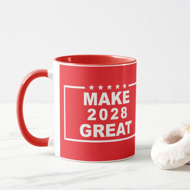 Taza Que 2028 sea una gran reelección presidencial grac (Con donut)
