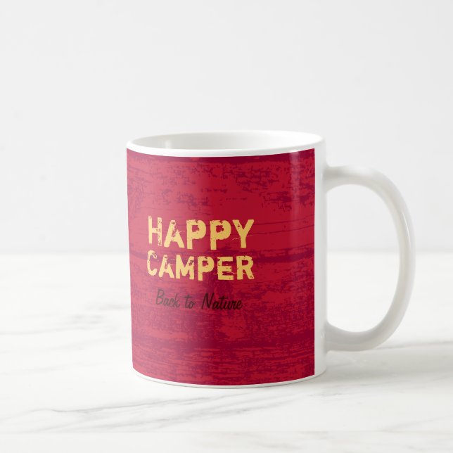 Taza que acampa de encargo rústica del campista (Derecha)
