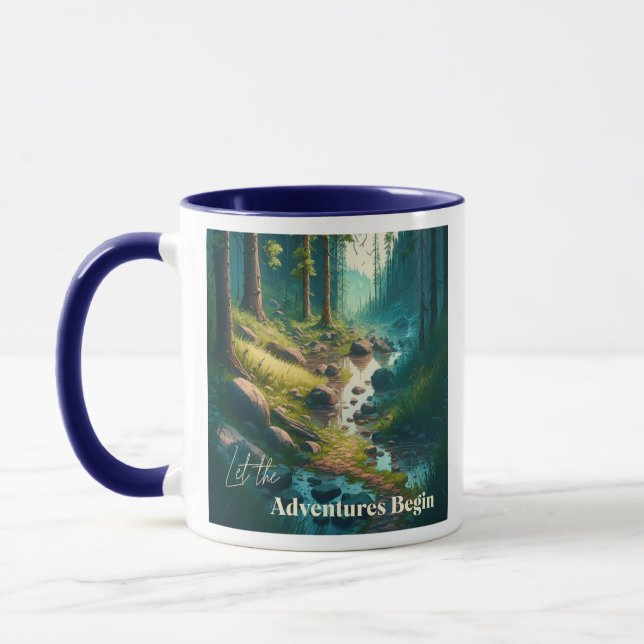 Taza Que comiencen las aventuras | Temática de camping (Izquierda)