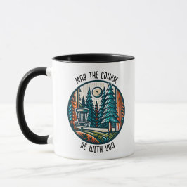 Taza Que el campo esté con tu disco de golf