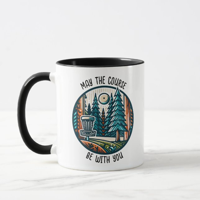 Taza Que el campo esté con tu disco de golf (Izquierda)