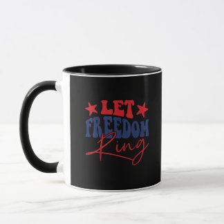 Taza Que la libertad llame al retro vintage