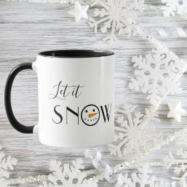 Taza Qué lindo dejar que Nieva a Snowman moderno