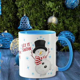 Taza Que Nieva A Snowman Mug