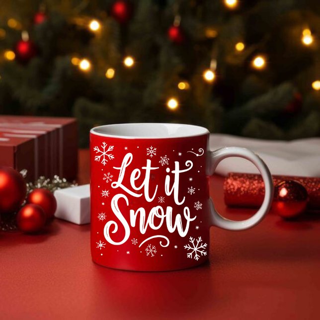 Taza Que nieve elegante Navidades de guiones festivos (Subido por el creador)