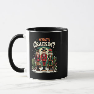 Taza ¿Qué pasa Cascanueces Cactus de Navidad Divertido