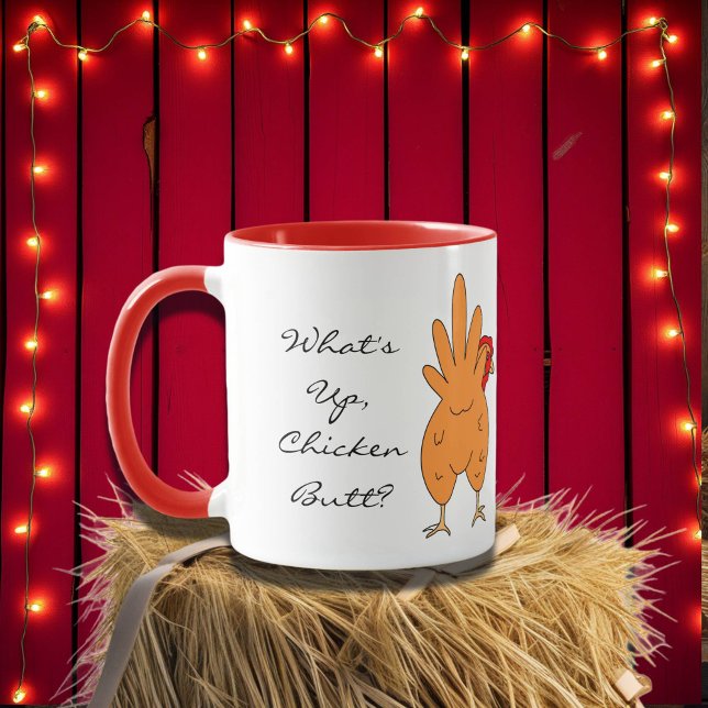 Taza Qué pasa con el culo de pollo | Humor divertido (Subido por el creador)