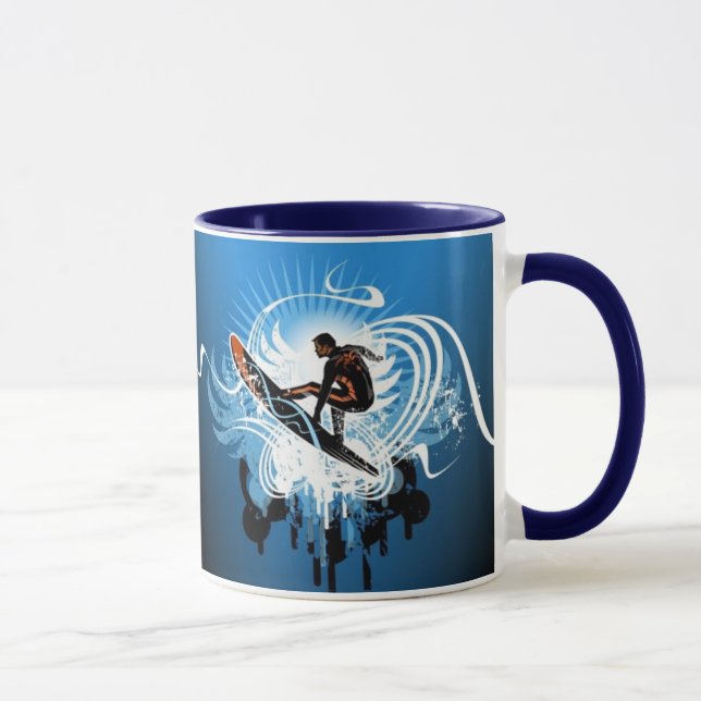 Taza que practica surf (Derecha)