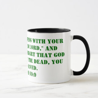 Taza Que si usted confiesa con su boca, es "Jesús…