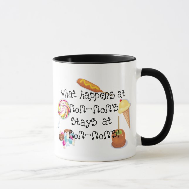Taza Qué sucede en las ESTANCIAS de MomMom en MomMom (Derecha)