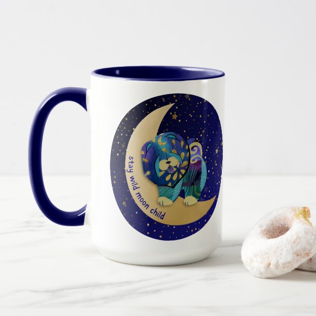 Taza QUEDARSE WILD MOON CHILD Chow 15 oz mug (Con donut)