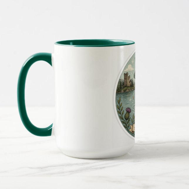 Taza Quédate Curioso Acogedor Críptido Nessie Monstruo  (Izquierda)