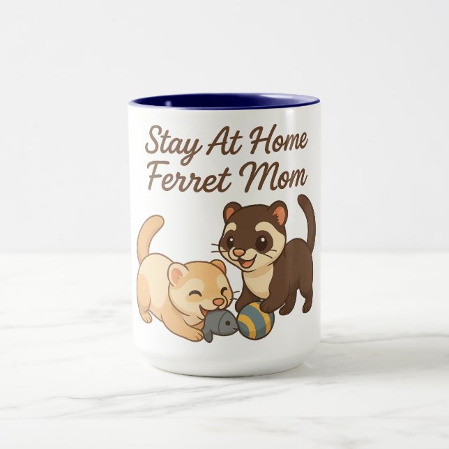 Taza Quédate En Casa Ferret Mom Coffee Mug (Centro)